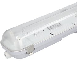 HOFTRONIC - Dubbel LED TL armatuur 120cm - IP65 waterdicht - T8 G13 fitting - Koppelbaar - Geschikt voor 120 cm T8 LED Buizen