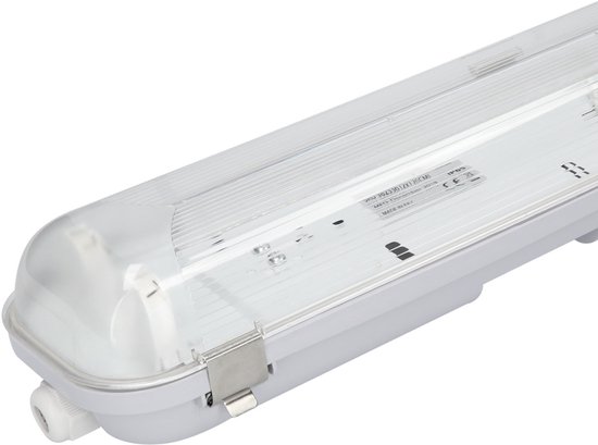 HOFTRONIC - Dubbel LED TL armatuur 120cm - IP65 waterdicht - T8 G13 fitting - Koppelbaar - Geschikt voor 120 cm T8 LED Buizen