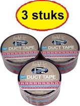 IT'z Duct Tape 42- Lief Roze Meisje 3 stuks  48 mm x 10m  |  tape - plakband - ducktape - ductape