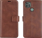 Motorola Moto G9 Power Hoesje - Mobigear - Wallet Serie - Kunstlederen Bookcase - Bruin - Hoesje Geschikt Voor Motorola Moto G9 Power