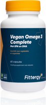 Fittergy Supplements - Omega 3 Vegan 150 mg DHA 75 mg EPA - 60 gelcapsules - Vetzuren - vegan - voedingssupplement