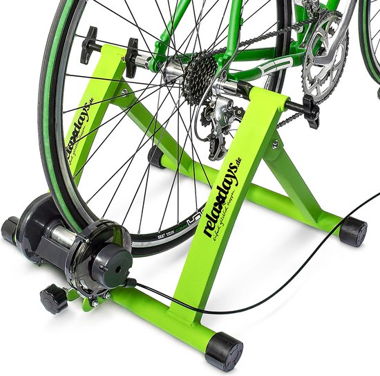 hometrainer fiets - 6 versnellingen - voor 26-28 inch - max. 120 kg - groen — afbeelding 5