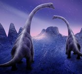 Dinosaurus langnek paar duo - Fotobehang (in banen) - 250 x 260 cm