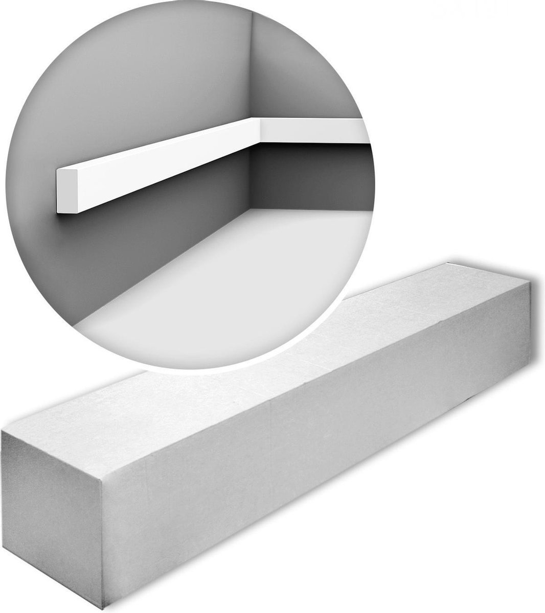 Orac Decor SX194-box-10 AXXENT SQUARE 1 doos 10 stukken Plint | 20 m
