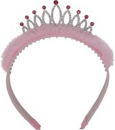 Jessidress® Diadeem Haar diadeem met tiara Princesje Haarband - Roze