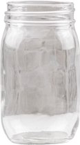 Mason Jar - Pint - Blanco - Smalle Opening - 475 ml - 12 stuks