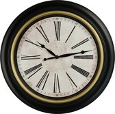 LW Collection horloge murale or noir 45cm - horloge murale - horloge - horloge de cuisine - horloge murale
