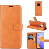 Voor Huawei Y9A / Enjoy 20 Plus Retro Kalfspatroon Gesp Horizontale Flip Leren Case met Houder & Kaartsleuven & Portemonnee (Geel)