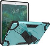Voor iPad 9.7 (2018) & (2017) Escort Series TPU + PC schokbestendige beschermhoes met houder (mintgroen)