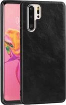 Voor Huawei P30 Pro Crazy Horse Getextureerd Kalfsleer PU + PC + TPU Case (Zwart)