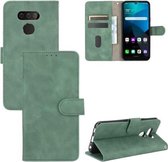 Voor LG Harmony 4 Effen Kleur Huidgevoel Magnetische Gesp Horizontale Flip Kalfsstructuur PU Lederen Case met Houder & Kaartsleuven & Portemonnee (Groen)