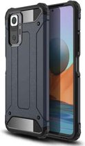 Voor Xiaomi Redmi Note 10 Pro / Note 10 Pro Max Magic Armor TPU + PC combinatiebehuizing (marineblauw)