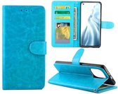 Voor Xiaomi Mi 11 Crazy Horse textuur lederen horizontale flip beschermhoes met houder & kaartsleuven & portemonnee & fotolijst (babyblauw)