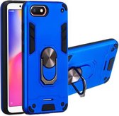 Voor Geschikt voor Xiaomi Redmi 6A (niet-poreus) 2 in 1 Armor Series PC + TPU beschermhoes met ringhouder (donkerblauw)