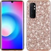 Voor Geschikt voor Xiaomi Note 10 Lite Glitter poeder schokbestendig TPU beschermhoes (roségoud)