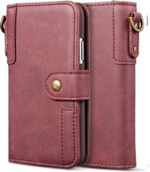 Voor iPhone 6 koeienhuid textuur horizontale flip lederen tas met houder & kaartsleuven & portemonnee & lanyard (rood)