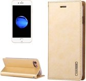 GOOSPERY BLUE MOON voor iPhone 8 & 7 Crazy Horse Texture Horizontale Flip Leren Case met Kaartsleuven & Portemonnee & Houder (Goud)