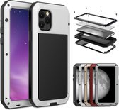 Voor iPhone 11 Pro Max Metal Armor Triple Proofing beschermhoes (wit)