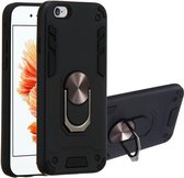 Voor iPhone 6 / 6s 2 in 1 Armor Series PC + TPU beschermhoes met ringhouder (zwart)