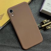 Voor iPhone XR schokbestendig Frosted TPU beschermhoes (bruin)