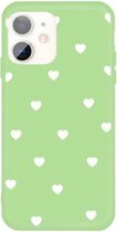 Voor iPhone 11 Meerdere Love-hearts Pattern Colorful Frosted TPU telefoon beschermhoes (groen)