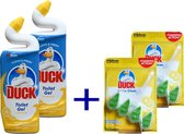 Duck (WC Eend) Lemon Combo met 2x750ml toilet gel + 2x active clean WC blokjes