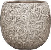 Plantenwinkel Pot Marly Cream ronde beige bloempot voor binnen buiten 54x48 cm