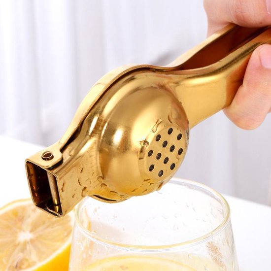 XYZ Goods - Citroenpers - Citruspers - Limoenpers - citroenpers handmatig - citroenknijper - citrusknijper - sinaasappelpers - fruitpers - sinaasappelpers handmatig - RVS - Goud — afbeelding 5