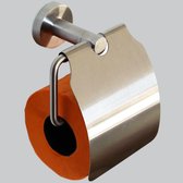 Toiletrolhouder met Klep -  WC Rolhouder – RVS