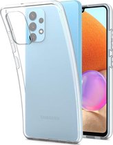 Luxe Siliconen Hoesje Geschikt Voor Samsung Galaxy A32 4G - TPU Backcover Back Bescherm Hoes Cover Case - Telefoonhoesje Met Volledige Achterkant & Zijkant Protection - Transparante Beschermh