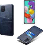 Samsung Galaxy A51 Telefoonhoesje | PU Leren Back Cover | Pasjeshouder | Blauw