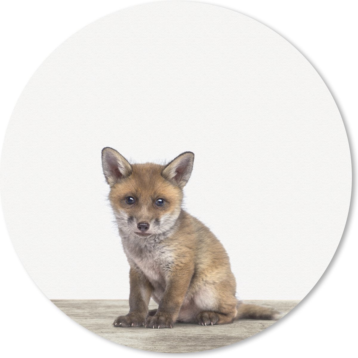 Muismat Animalprintshop - Vosje dierenprint Muismat rond - 20x20 cm - Muismat met foto