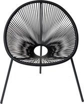 Tuinstoel Barros Zwart Aluminium Wicker draadstoel van Vita