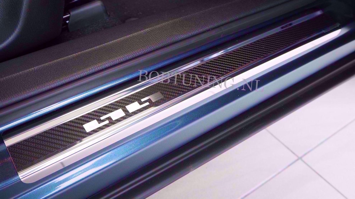 Rvs Carbon instaplijsten Peugeot 208 2019-
