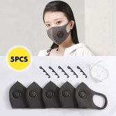 Xiaomi Mouth Mask Smartmi Mask Zwart Filtre 5 couches Non - Protection Medisch - 10 heures d'utilisation - Taille L - Set de 5