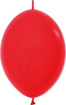Doorknoopballon rood