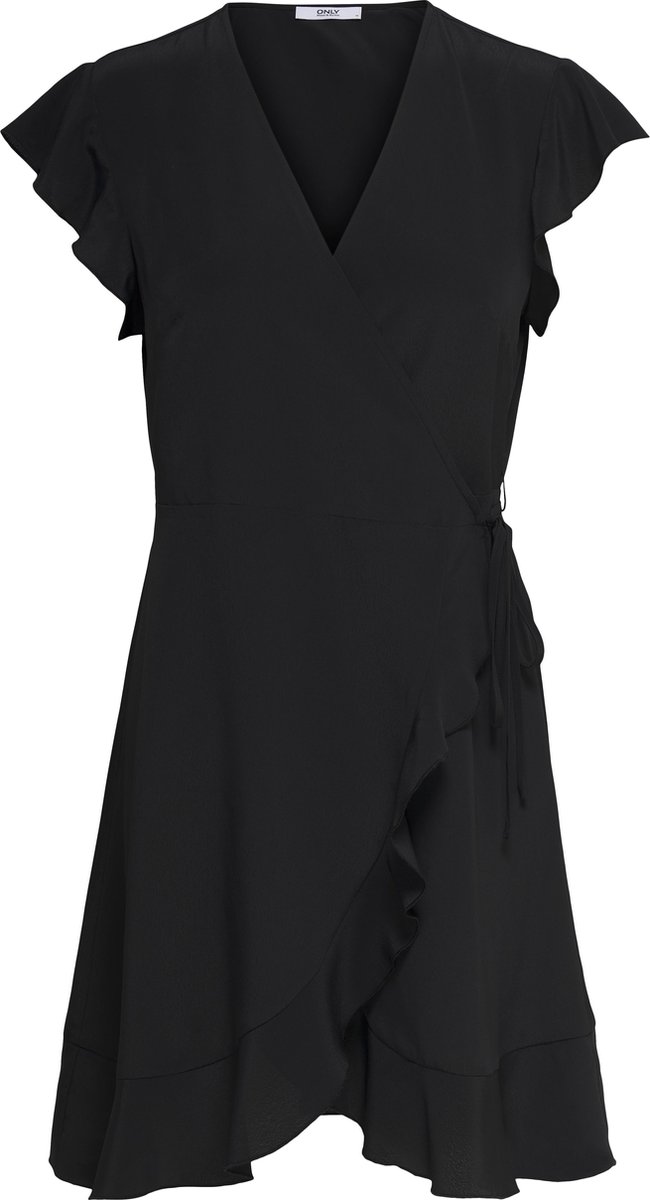 ONLY ONLSIA S/S WRAP DRESS WVN Dames Jurk - Maat M