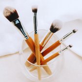 Make Up Kwasten Set | Bamboe | 10 Kwasten | Plastic Vrij | Make Up Brush | Oogschaduw | Foundation Kwast | Poederkwast | Brush|