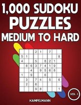 1,000 Sudoku Puzzles Medium to Hard- 1,000 Sudoku Puzzles Medium to Hard