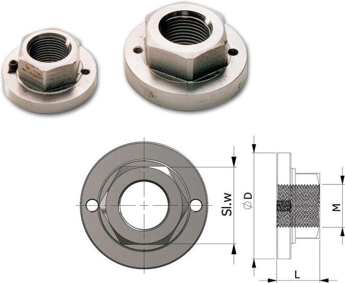 Hollex stalen Flensmoer M42x2,0
