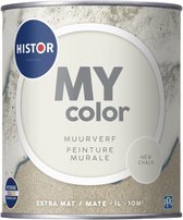 Histor MY Color Muurverf Extra Mat - Reinigbaar - Extra Dekkend - 1L - New Chalk - Crème