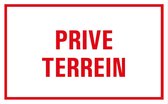 Prive terrein bord - kunststof 400 x 250 mm