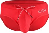 Sukrew Torrent Swim Brief Zwembroek Rood - Maat XL - Heren Zwemslip - Mannen zwembroek - Speedo