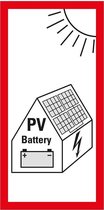 PV installatie bord - kunststof - nieuw 200 x 100 mm