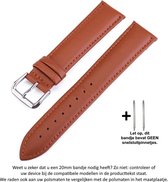 Bracelet en cuir marron champagne pour montres connectées 20 mm de Samsung, Pebble, Garmin, Huawei, Moto, Ticwatch, Seiko, Citizen et Q Bracelet montre intelligente en cuir marron 20 mm - Montre - Gear S2 - Montre Active - 4You Webventures