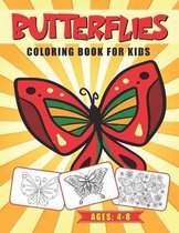 Butterflies: Coloring Book for Kids Ages 4-8