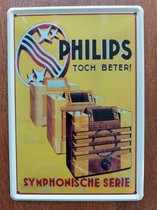 Philips toch beter! - Symphonische serie - Metalen reclamebord - Wandbord - 15x10cm