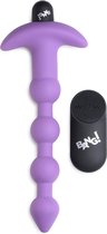 Vibrating Silicone Anal Beads & Remote Control - Purple