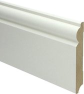 Hoge Plinten - MDF - Barok plint - 120 x15 mm - Wit - Voorgelakt - RAL 9010 - Per 5  stuks 2,4 M