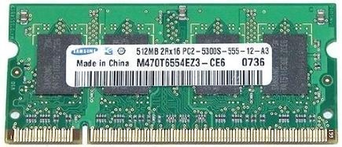 SAMSUNG M470T6554EZ3-CE6 512MB - PC2-5300S-555-12-A3